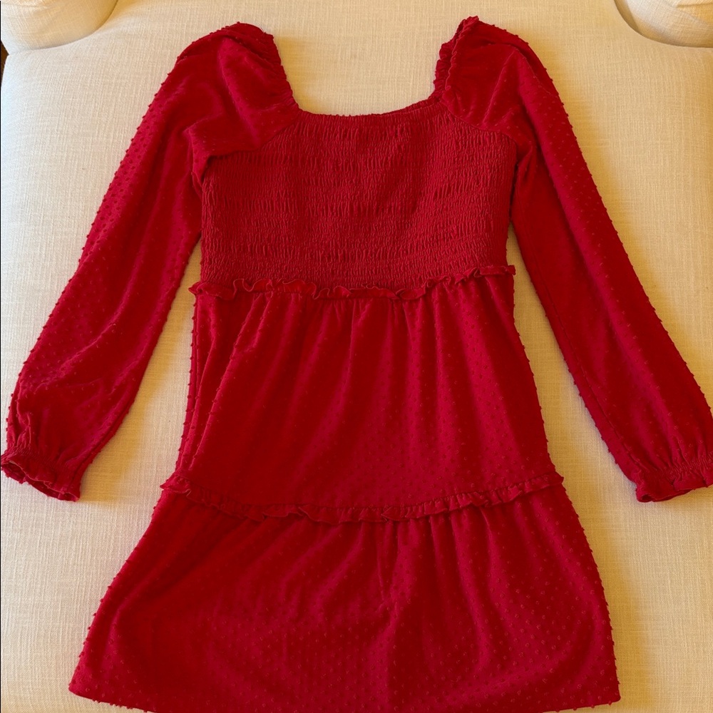 Crewcuts Vibrant Red Casual Kids Dress